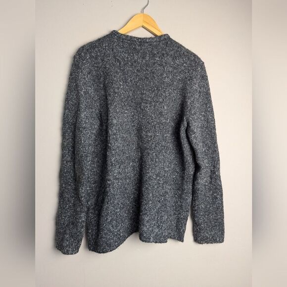 Hudson North Chunky knit v neck sweater grey size large - Picture 7 of 9